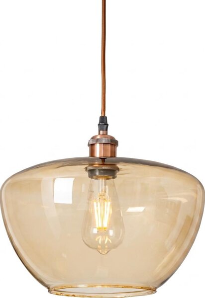 Závesný luster SEVENTIES E27/60W/230V dymový/hnedý