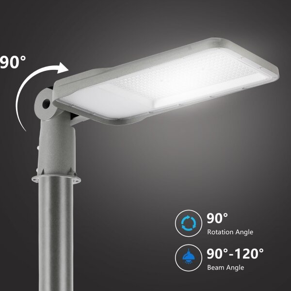 Brilagi-LED Vonkajšia lampa so stĺpom a 3 m káblom URBANLIGHT LED/200W/230V sivá IP65