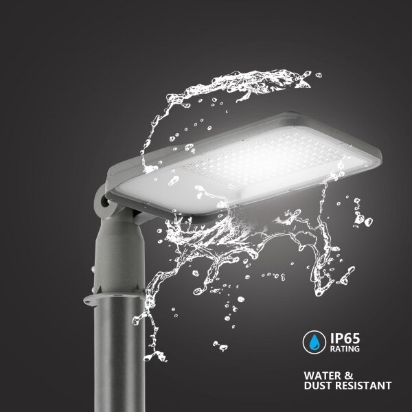 Brilagi-LED vonkajšie svietidlo so stĺpom a káblom 3 m URBANLIGHT LED/100W/230V sivé IP65