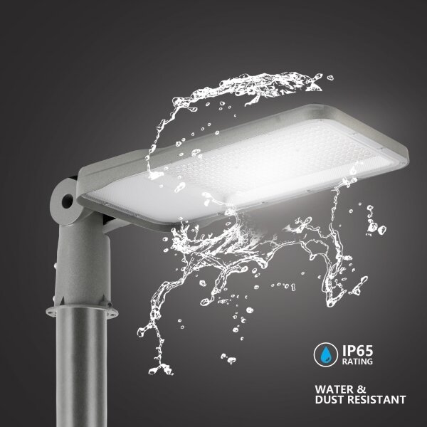 Brilagi-LED Vonkajšia lampa so stĺpom a 3 m káblom URBANLIGHT LED/200W/230V sivá IP65