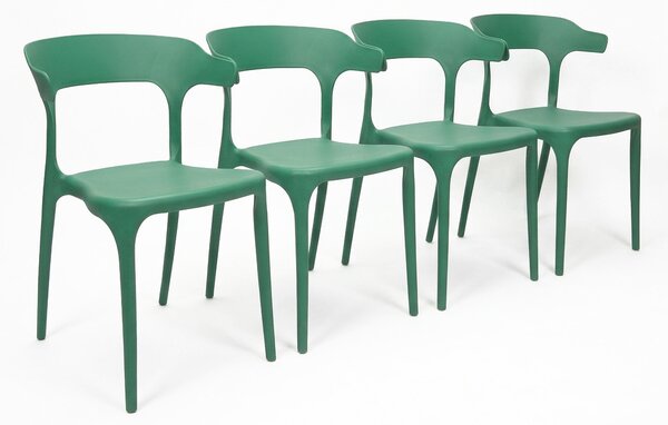 INLEA Jedálenská stolička 4 kusy DELANI - zelená
