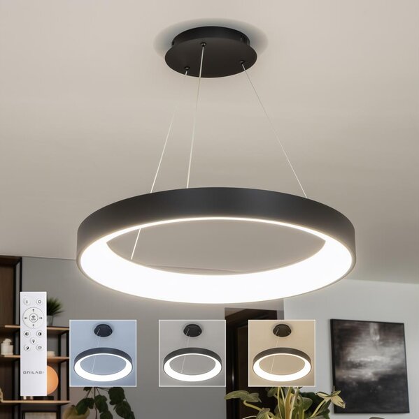 Brilagi - LED stmievateľný luster na lanku FALCON II LED/99W/230V pr. 60 cm čierna + DO