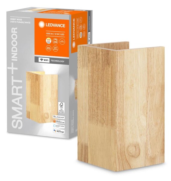 Ledvance - LED Stmievateľné nástenné svietidlo SMART+ WOOD LED/12W/230V Wi-Fi