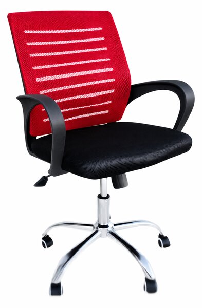 INLEA Kancelárske kreslo Valcor - čierno červené