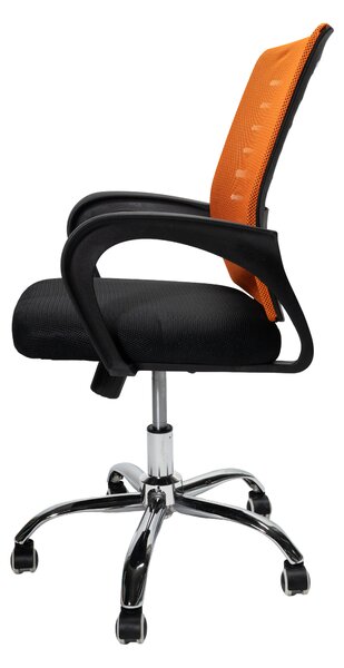 INLEA Kancelárske kreslo Valcor - čierno oranžové