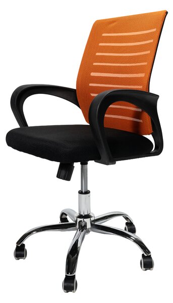 INLEA Kancelárske kreslo Valcor - čierno oranžové