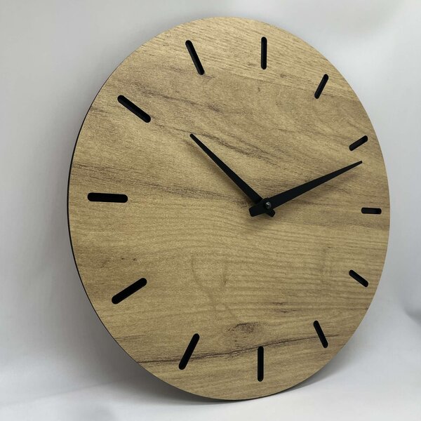KMDESING | Drevené hodiny na stenu - Elegant Wood