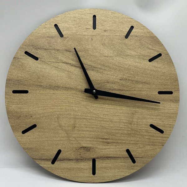 KMDESING | Drevené hodiny na stenu - Elegant Wood