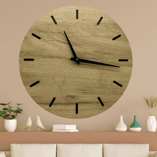 KMDESING | Drevené hodiny na stenu - Elegant Wood