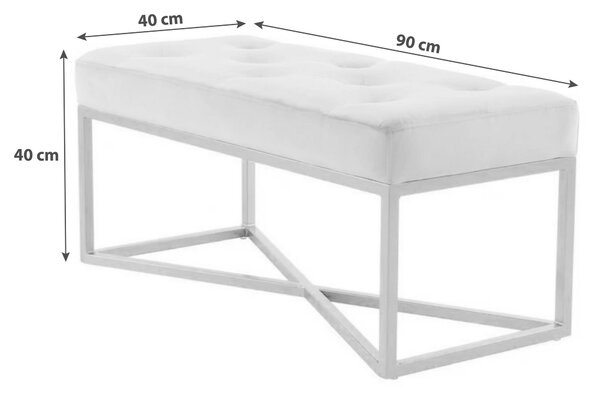 DLHÁ TABURETKA, kov, plast, textil, kompozitné drevo, 90/40/40 cm - Online Only drobný nábytok, Online Only