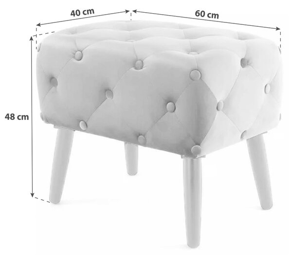 TABURETKA, textil, kompozitné drevo, 40/48/60 cm - Online Only drobný nábytok, Online Only