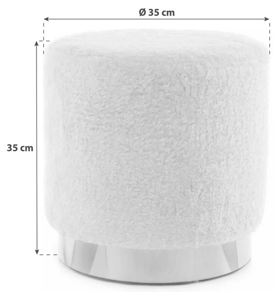 TABURETKA, kov, textil, 35/35/35 cm - Kreslá, Online Only