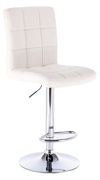 LuxuryForm Barová stolička TOLEDO na striebornom tanieri - biela