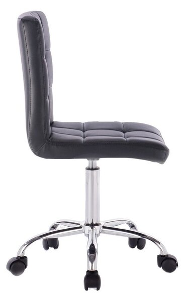 LuxuryForm DESIGN Stolička TOLEDO na striebornej podstave s kolieskami - čierna