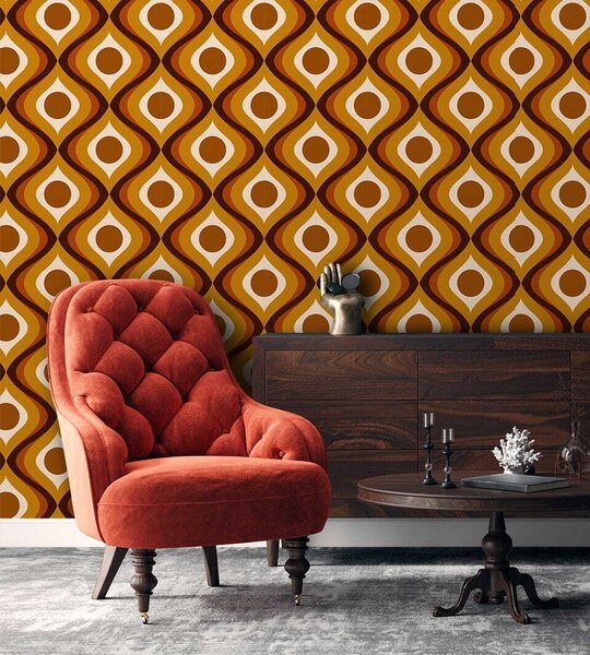 Tapety Retro vzor zo 70-tych rokov, Fototapety geometria, u51620 : Uwalls.sk