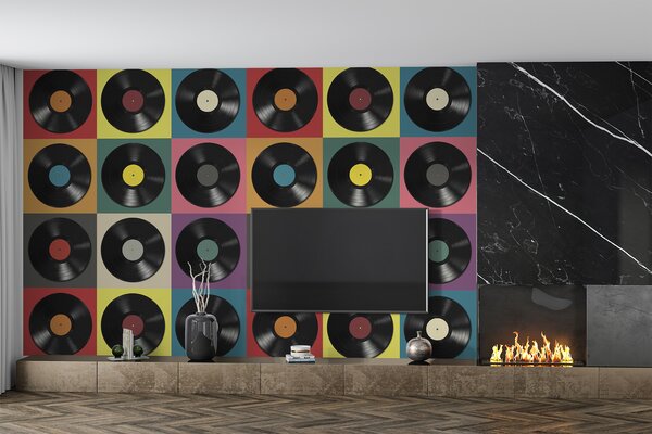 Tapety Vinylové platne, retro štýl, Fototapety retro, u51622 : Uwalls.sk
