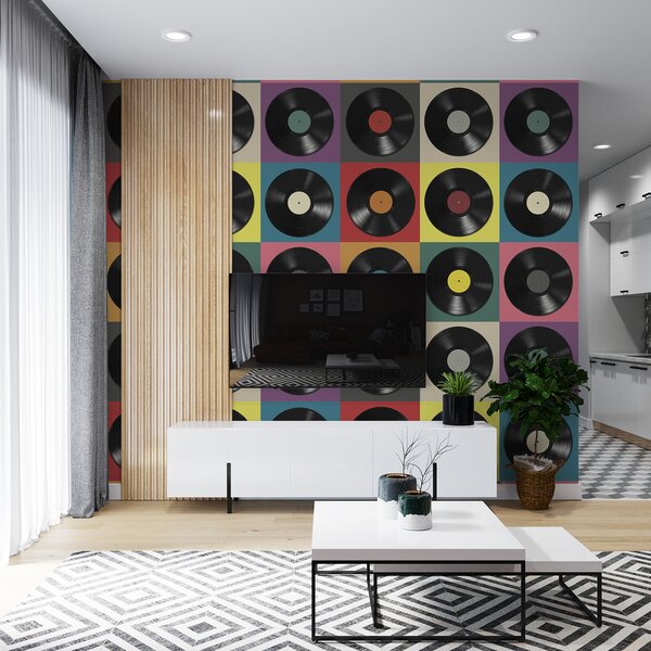 Tapety Vinylové platne, retro štýl, Fototapety retro, u51622 : Uwalls.sk