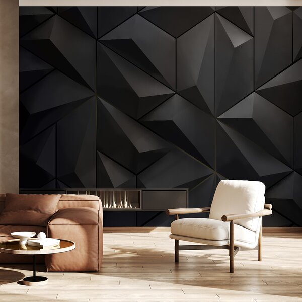 Tapety Čierne fazety, 3D fototapety, Fototapety 3d geometrické postavy, u79936 : Uwalls.sk