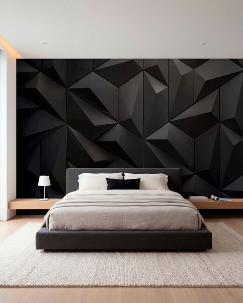 Tapety Čierne fazety, 3D fototapety, Fototapety 3d geometrické postavy, u79936 : Uwalls.sk