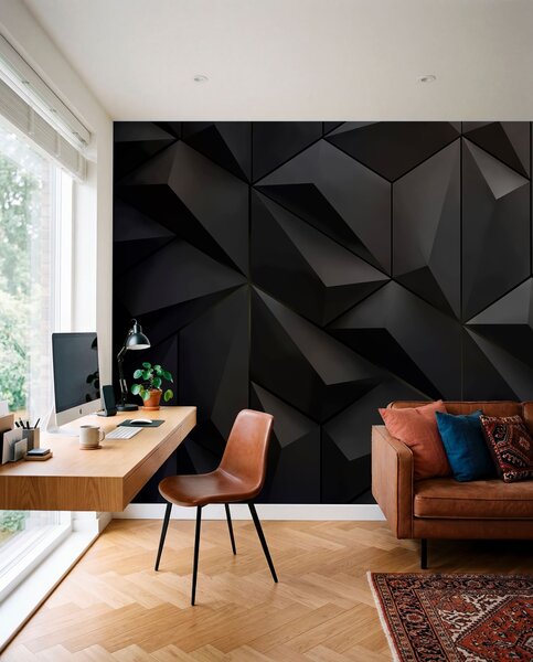 Tapety Čierne fazety, 3D fototapety, Fototapety 3d geometrické postavy, u79936 : Uwalls.sk