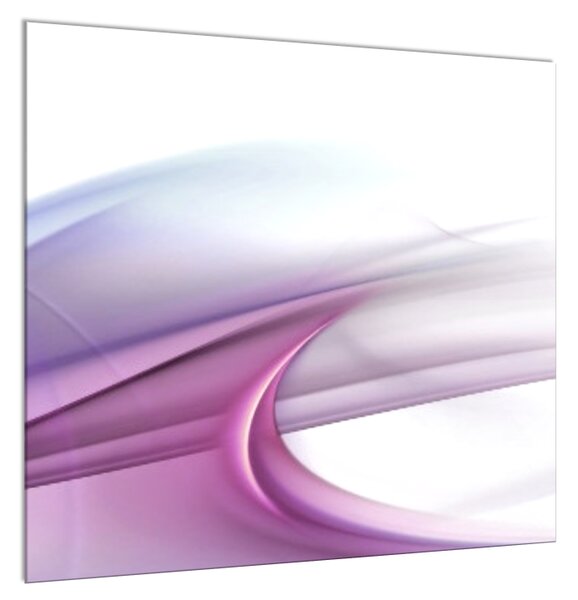 Sklo do kuchyne fialová abstraktná vlna - 55 x 55 cm