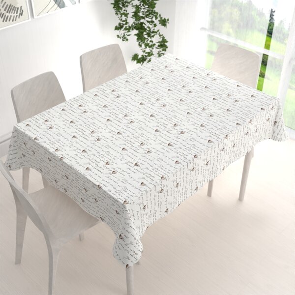 Biante Bavlnený obdĺžnikový obrus Sandra SA-028 Vyznanie lásky 50x100 cm