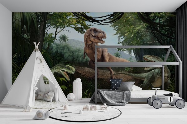 Tapety Dinosaury v džungli, Detské fototapety, Fototapety pre chlapcov, u36756 : Uwalls.sk