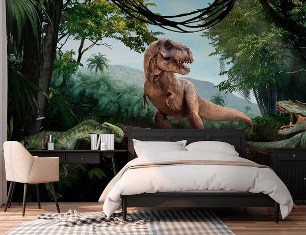 Tapety Dinosaury v džungli, Detské fototapety, Fototapety pre chlapcov, u36756 : Uwalls.sk
