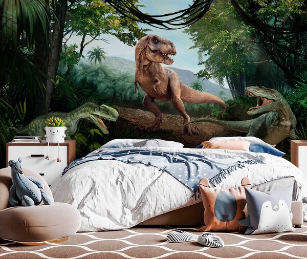 Tapety Dinosaury v džungli, Detské fototapety, Fototapety pre chlapcov, u36756 : Uwalls.sk