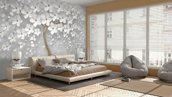 Tapety Strom bielych lupienkov, 3D fototapety, Fototapety 3d kvety, u37065 : Uwalls.sk