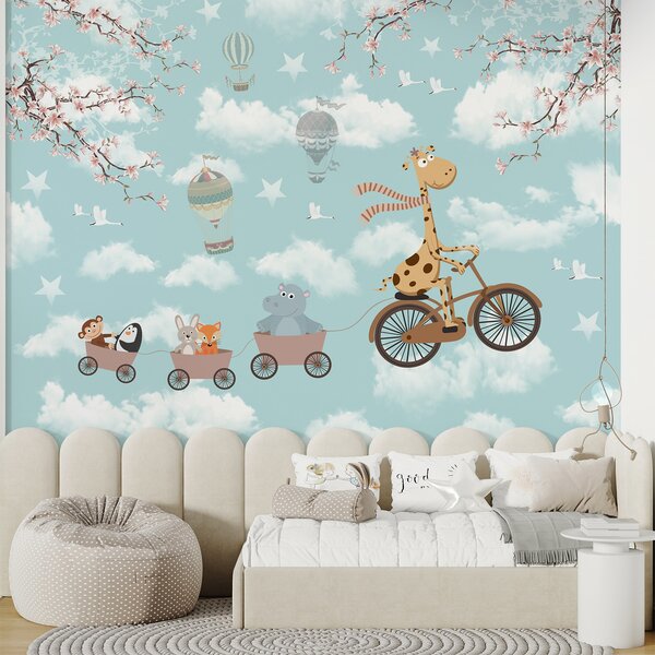 Tapety Vtipné zvieratká na bicykli, Detské fototapety, u41137 : Uwalls.sk