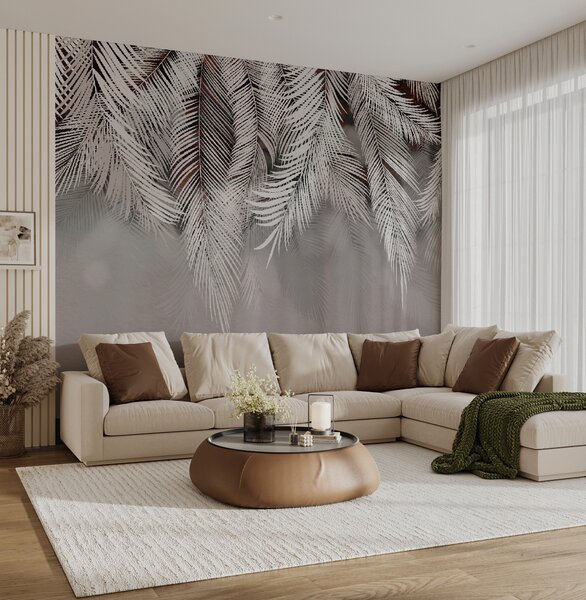 Tapety Palmový záves na kakaovej, Fototapety s lesom, Fototapety tropické, u48556v4 : Uwalls.sk
