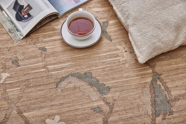 Diamond Carpets India , Ručne viazaný kusový koberec Flora DESP P48 Brown Mix, 80x150, hnedá, chodba / predsieň