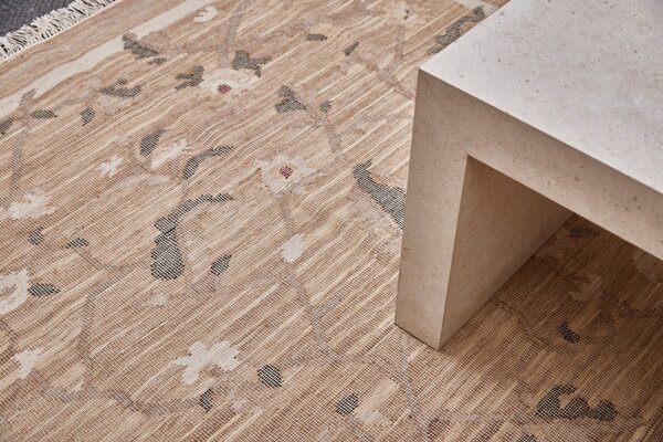 Diamond Carpets India , Ručne viazaný kusový koberec Flora DESP P48 Brown Mix, 80x150, hnedá, chodba / predsieň