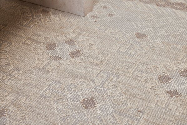 Diamond Carpets India , Ručne viazaný kusový koberec Anantara DESP P71 White Mix, 80x150, béžová, obývacia izba