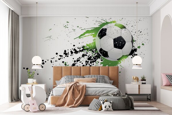 Tapety Futbal v zelených škvrnách, Detské fototapety, Fototapety pre chlapcov, u57431 : Uwalls.sk