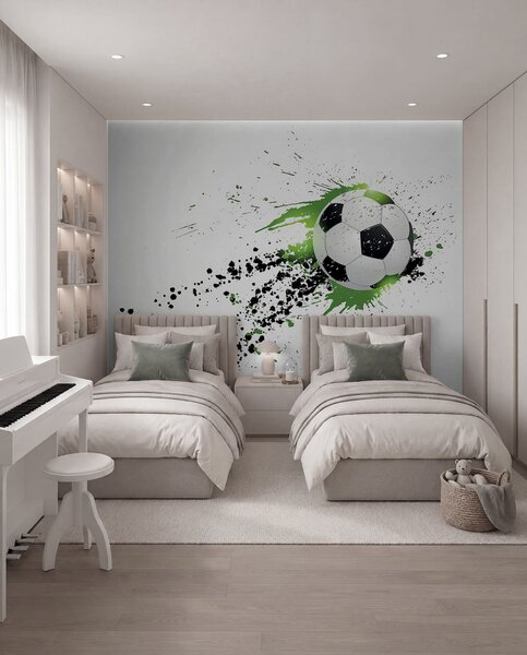 Tapety Futbal v zelených škvrnách, Detské fototapety, Fototapety pre chlapcov, u57431 : Uwalls.sk