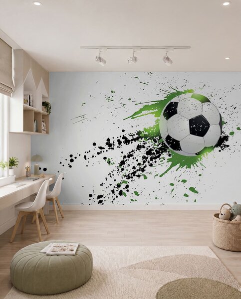 Tapety Futbal v zelených škvrnách, Detské fototapety, Fototapety pre chlapcov, u57431 : Uwalls.sk