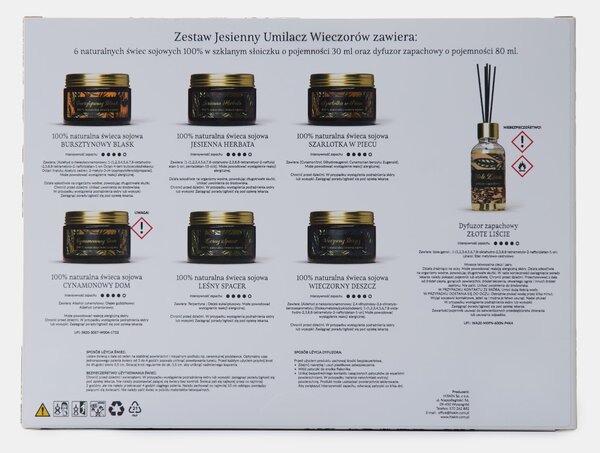 Sinsay - Súprava jesenných sójových sviečok a vonného difuzéra HiSkin 7 pack - viacfarebná