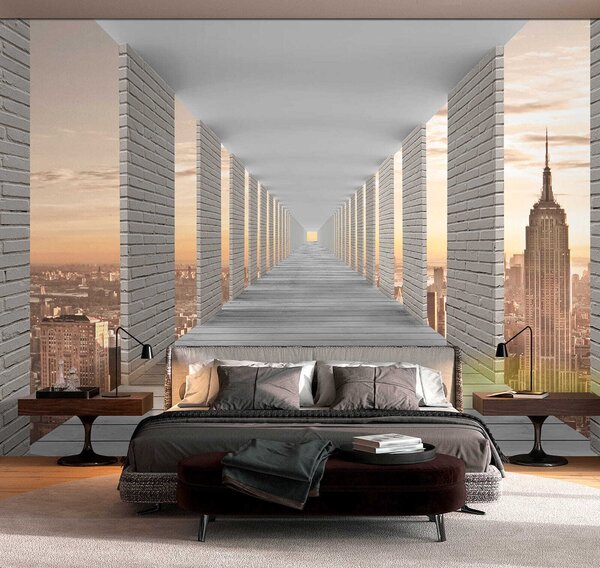 Tapety Tunel s výhľadom na New York, Fototapety rozširujúce sa priestory, u59788 : Uwalls.sk