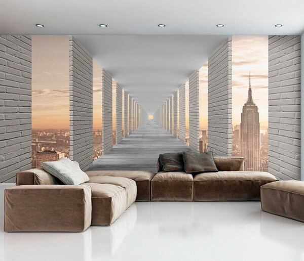 Tapety Tunel s výhľadom na New York, Fototapety rozširujúce sa priestory, u59788 : Uwalls.sk