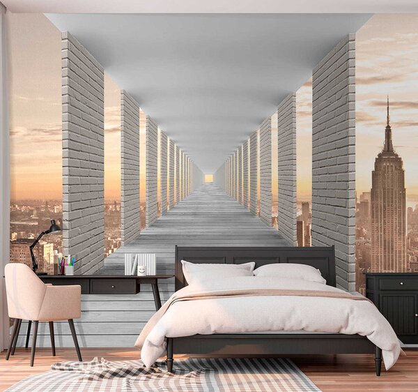 Tapety Tunel s výhľadom na New York, Fototapety rozširujúce sa priestory, u59788 : Uwalls.sk