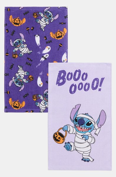 Sinsay - Súprava bavlnených uterákov na ruky s halloweenským motívom Stitch 2 pack - fialová