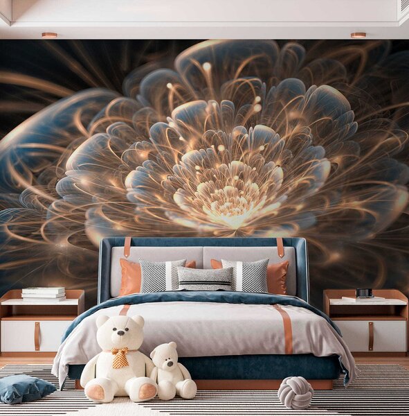 Tapety Kreslenie svetlom na tmavom pozadí, 3D fototapety, Fototapety 3d kvety, u59705 : Uwalls.sk