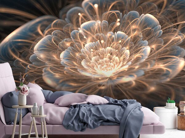 Tapety Kreslenie svetlom na tmavom pozadí, 3D fototapety, Fototapety 3d kvety, u59705 : Uwalls.sk