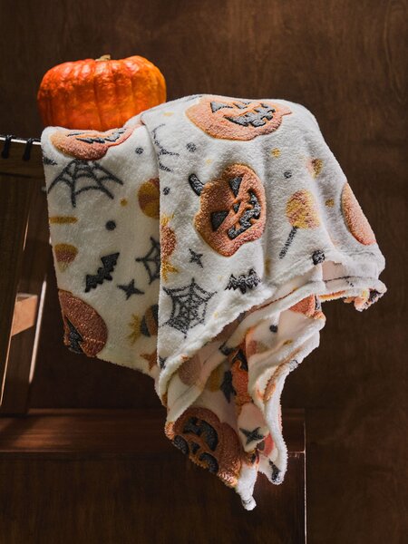 Sinsay - Deka s halloweenskym motívom - svetlooranžová