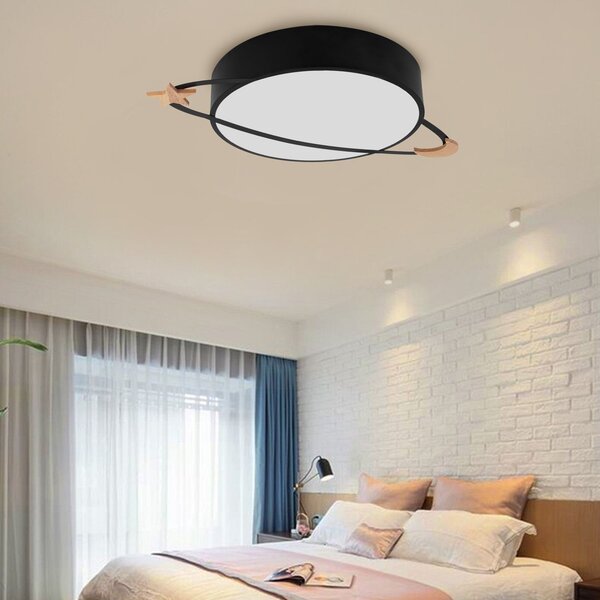 Toolight Toolight, stropná lampa Moon Black 5xE27 APP864-C, čierna, OSW-06885