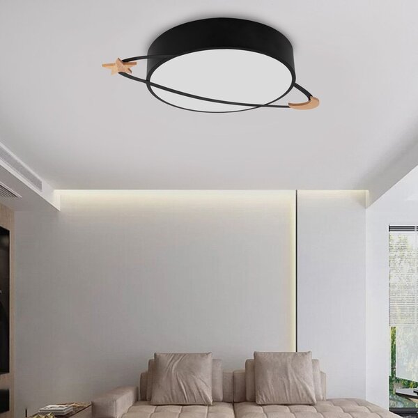 Toolight Toolight, stropná lampa Moon Black 5xE27 APP864-C, čierna, OSW-06885