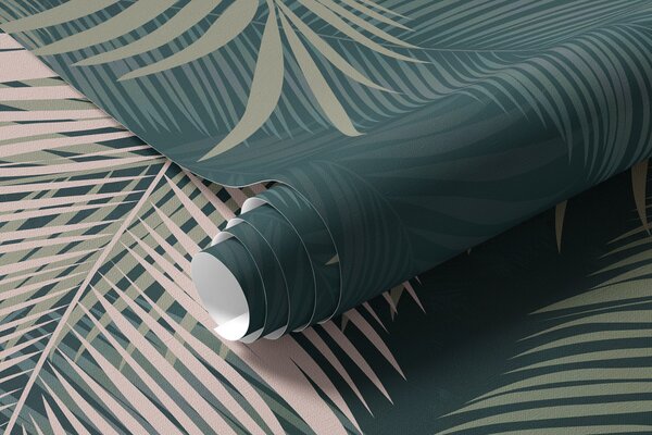 Tapety Palmový záves na petrolejovej, Fototapety s lesom, Fototapety tropické, u48556v2 : Uwalls.sk