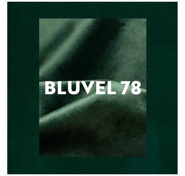 Barová stolička CHIC VELVET s čiernymi nohami, tmavozelená